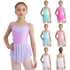 Kids Girls Camisole Ballet Dance Dress Tutu Skirted Leotard Ballerina Dancewear