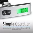 Hanging Weight Luggage Scale 110lb 50kg Portable Travel Lcd Digital