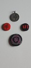 Vintage Y2k Afi Wing Pewter Medallion Pendant Button Lot Necklace A Fire Inside
