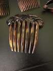 Vintage Hair Comb Faux Tortoise Shell Combs Mixed Style Lot