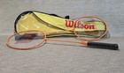 Wilson Badminton Racket Set Of 2 Orange Rackets With Carrying Case - Great Cond