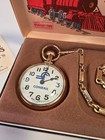 Great American Railroads Pocket Watch Set By Bradley Time Conrail Rr
