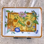 Vintage Hermes Paris La Siesta Rectangle Tray Sushi Plate Porcelain Tableware
