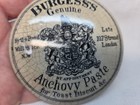 Antique English Ironstone Burgess   s Anchovy Paste Advertising Pot Lid London