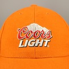 Coors Light Hat Cap Strap Back Orange Beer Promo Adjustable Embroidered Logo Vtg