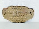 Antique Home Comfort Ranges Cook Stove Cast Iron Name Badge Emblem