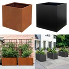 Large Metal Planter Steel Outdoor Planter Heavy-duty Garden Planter Flower Plant