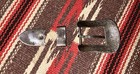 Beautiful Vintage Cast Sterling Silver 3 Piece Ranger Belt Buckle Set 54 Gms