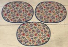 6 Vtg Liberty Of London Quilted Floral Fabric Placemats 