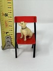 Vintage Dog On Director   s Chair Celluloid Miniature Japan 1950s Dollhouse