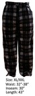 New Mens Flannel Fleece Pajama Pant Lounge Pants Black White M l