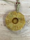 Eight Side Yellow Good Luck Charm Chinese Feng Shui