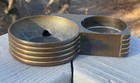 Antique - Vintage Cast Metal Gilt Ashtray Inkwell Metalware 19th - Early 20th C 