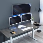 Vivo White Triple Monitor Desk Stand  Adjustable Mount For 3 Screens Up To 30 