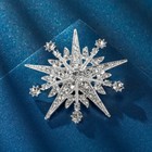 Large Crystal Silver Star Brooch Shawl Pin Jewellery