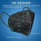 10 50 100 Pcs Black Kn95 Protective 5 Layer Face Mask Bfe 95  Disposable Masks