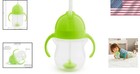 Weighted Straw Sippy Cup For Toddlers - 7oz Spill Proof Cup With Handles