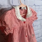 Mayfair Baby Girls Vintage Short Sleeve Gingham Dress Red Sz 24m