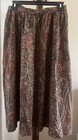 70s Vtg Paddle   Saddle Skirt  Paisley Midi Usa Union Boho Prairie Grandma 11 12