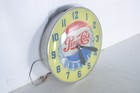 1950   s Vintage Swihart Light Up Glass Pepsi Cola Bubble Clock Sign Tested Read