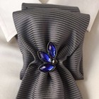 Tie Women s Silk 100  Italy  Collar Necklace Necktie Cravat Hand-made Brooch