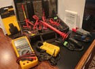 Lot Of High Voltage Probe Pintek  Fluke 189 True Rms Meter And Leads  Ect   