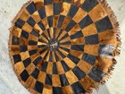 Vintage Leather African Rug 