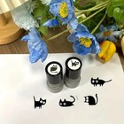 1pc 4 Styles Cute Cartoon Stamps Lovely Small Black Cat Stamp Diy
