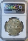 1935 Silver Canada Dollar Ngc Au58 - Classic Voyager Reverse 