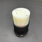 Hubbell Hbl2823 Female Connector Body  30a 3-phase Wye 277 480v Ac Black white