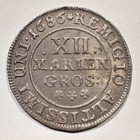 1686 Brunswick Wolfenbuttel Wildman 12 Mariengroschen Silver Obv Clean