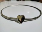 Vintage Silver Tone Metal Snake Chain Heart Cinch Belt 27-32  Expandable
