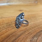 Vintage Sterling Silver Floral Leaf Navajo Style Ring Size 7 5 Southwestern