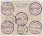 Ecuador 1935 Sc 332   S  Colombista Unlisted Stamps R-cover Riobamba To Austria