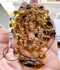 Natural Baltic Amber 33g  Islamic Prayer Rosary Pumpkin 33 Beads Tesbih Misbaha