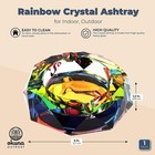 Large Rainbow Crystal Ashtray For Cigarettes  Indoor  Outdoor  Home Decor  5 In