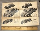 2 Volkswagen Beetle Bug Brochure  Pamphlets Spec  Sheets Original