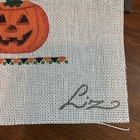 Jack-o-lantern Painted Canvas For Needlepoint 