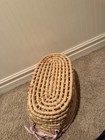 Baby Moses Basket Wicker With Pink Fabric Liner - Beige pink Girls