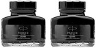 Parker Quink Ink Bottle Black Perfect For Refilling Your Parker Pen Pack 2 Pcs