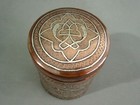 Antique Persian Middle Eastern Islamic Copper And Silver Jar