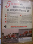 Vintage Allis Chalmers Advertising -d 10 - D 19  Tractors- 8  X 11 