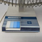 Vintage Lasko 16  Oscillating 3 Speed Fan Clear Blue Blades Retro Works  read 