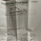 Cordless Faux Wood Blind Width 70x64 Length White Window Treatment Easy Gray