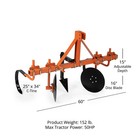 Titan Attachments Orange 60  Adjustable Disc Bedder  Category 1  3 Point Qh1