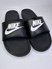 Nike Benassi Jdi Black white Men s Slides Sandals Size 13  343880-090  Near Mint