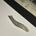 Vintage Signed Crown Trifari Rhinestone Silver Tone Brooch Pin