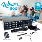 Pyle 6ch 4200w Digital Amplifier Receiver   Mic System W 6 Outputs  Fm Pt6000ch