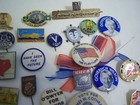 50 Various Advertising Souvenir Pin Back Lapel Brooch Buttons Vintage  3