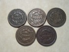 U s  Coin Grp  Large Cent  1847 51 48 Nice Group Of Old Large Cents 5 Coins